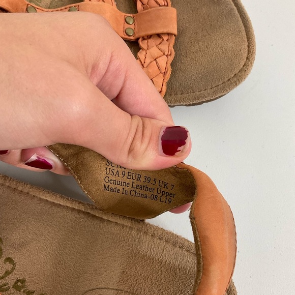 Aetrex Reese Braided Leather Strappy Sandals Size 9 - Picture 8 of 8